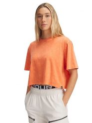 Under Armour Koszulka w kolorze pomarańczowym rozmiar: L. Pomarańczowe bluzki Under Armour, l, bez wzorów, bez kołnierzyka, bez ramiączek. Za 114.44 zł.