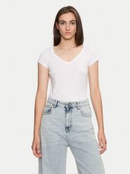 Sisley T-Shirt 3TNHL4007 Biały Regular Fit. Białe t-shirty Sisley, m, bez wzorów, z bawełny, bez kołnierzyka, bez ramiączek. Za 59.99 zł.