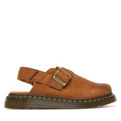 Sandały Dr. Martens. Brązowe sandały Dr. Martens, bez wzorów, bez obcasa, na płaskiej podeszwie, bez zapięcia. Za 479.99 zł.