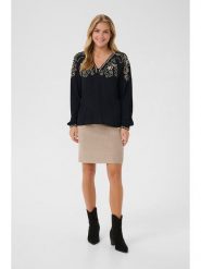 Cream Bluzka w kolorze czarnym rozmiar: 36. Czarne bluzki Cream, z aplikacjami, z wiskozy, bez kołnierzyka, bez ramiączek. Za 165.99 zł.