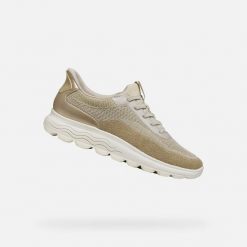 Buty GEOX D SPHERICA PLUS Złoty. Zielone trekkingi Geox, z syntetyku, trekkingowe. Za 460.99 zł.