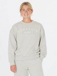 Athlecia Bluza Asport W Crew Neck EA233346 Beżowy Regular Fit. Brązowe bluzy Athlecia, bez wzorów, z bawełny, bez kaptura. Za 49.99 zł.