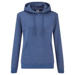 Dopasowana Bluza Damska Kaptur. Niebieskie bluzy FRUIT OF THE LOOM, xl, bez wzorów, bez kaptura. Za 31.99 zł.