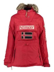 Geographical Norway Parka "Boomera" w kolorze czerwonym rozmiar: M. Czerwone parki Geographical Norway, m, z futra, bez kaptura. Za 269.81 zł.