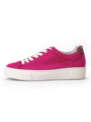 Gabor Skórzane sneakersy w kolorze różowym rozmiar: 40. Różowe trampki Gabor, bez wzorów, bez zapięcia. Za 202.50 zł.
