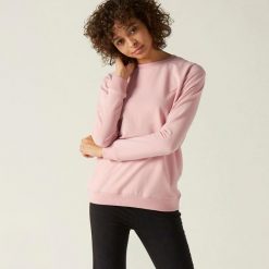 Bluza damska Nyamba Gym & Pilates 100. Czerwone bluzy DOMYOS, l, bez wzorów, z bawełny, bez kaptura. W wyprzedaży za 39.99 zł.