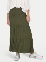 ONLY Spódnica maxi Mikka 15324808 Zielony Regular Fit. Zielone spódnice Only, l, bez wzorów, z wiskozy, maxi. Za 99.99 zł.