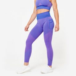 Legginsy fitness damskie Domyos seamless. Czerwone legginsy DOMYOS, l, bez wzorów, z elastanu. Za 169.99 zł.