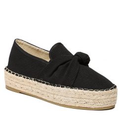 Espadryle Jenny Fairy. Czarne espadryle Jenny Fairy, bez wzorów, bez obcasa, bez zapięcia. Za 99.99 zł.