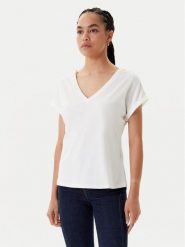 Morgan Bluzka 251-DORINA Biały Regular Fit. Białe bluzki Morgan, m, bez wzorów, z bawełny, bez kołnierzyka, bez ramiączek. Za 199.99 zł.