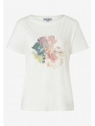 More & More Koszulka w kolorze białym rozmiar: 46. Białe bluzki More & More, bez wzorów, z bawełny, bez kołnierzyka, bez ramiączek. Za 91.99 zł.