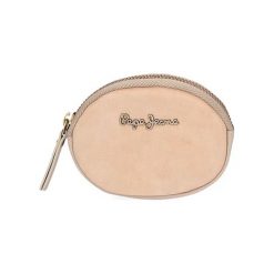 Skórzana portmonetka w kolorze beżowym - (S)15,5 x (W)7,5 x (G)1,5 cm. Brązowe portfele Pepe Jeans Accessories, bez wzorów, z materiału. W wyprzedaży za 64.95 zł.
