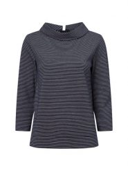 More & More Bluza Kobiety Sztuczne włókno niebieski|biały, 34. Białe bluzy More & More, bez wzorów, z włókna, bez kaptura. Za 339.95 zł.