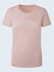 Pepe Jeans FOOTWEAR Koszulka w kolorze jasnoróżowym rozmiar: S. Różowe bluzki Pepe Jeans FOOTWEAR, s, bez wzorów, z jeansu, bez kołnierzyka, bez ramiączek. Za 47.71 zł.