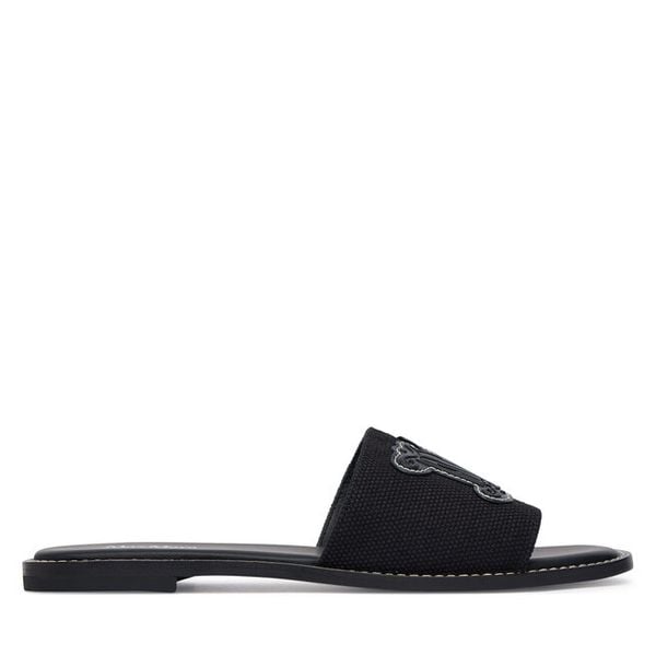 Klapki Max Mara. Czarne klapki Max Mara, bez wzorów, bez obcasa. Za 974.99 zł.