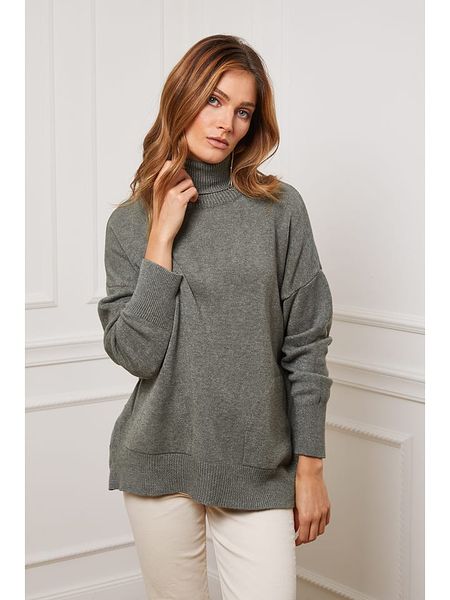 Joséfine Golf "Kitchen" w kolorze khaki rozmiar: XL. Brązowe golfy Joséfine, xl, bez wzorów, z kaszmiru, bez ramiączek. Za 196.70 zł.