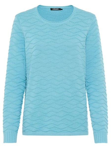 Olsen Sweter w kolorze niebieskim rozmiar: 38. Niebieskie swetry Olsen, bez wzorów, bez ramiączek. Za 111.33 zł.