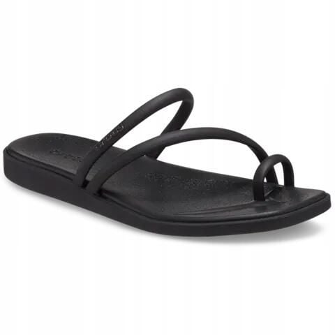 Klapki Dla Dorosłych Crocs Miami Toe Loop. Białe klapki Crocs, bez wzorów, z materiału, bez obcasa. Za 199.99 zł.