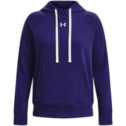 Bluza Z Kapturem Damska Polar Rival HB. Niebieskie bluzy Under Armour, bez wzorów, z polaru, z kapturem. Za 325.99 zł.