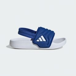Klapki Adilette Estrap 2.0 Infants. Białe klapki Adidas, bez wzorów, bez obcasa. Za 99.95 zł.
