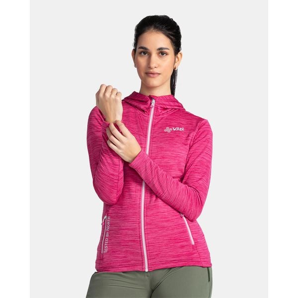 Damska bluza techniczna Kilpi SEVELEN-W. Czerwone bluzy Kilpi, bez wzorów, z materiału, z kapturem. Za 267.13 zł.