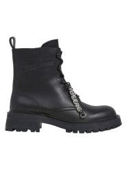 Pepe Jeans FOOTWEAR Skórzane botki w kolorze czarnym rozmiar: 38. Czarne botki Pepe Jeans FOOTWEAR, bez wzorów, z jeansu, bez obcasa, bez zapięcia. Za 210.31 zł.