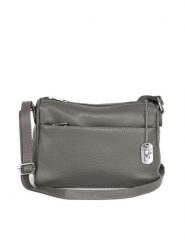 Anna Morellini Skórzana torebka "Orlanda" w kolorze szarym - 29 x 23 x 12 cm rozmiar: onesize. Szare torby na ramię Anna Morellini, bez wzorów, z materiału, na ramię, bez dodatków. Za 252.99 zł.