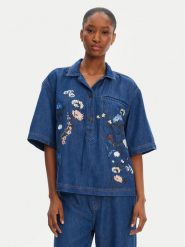 Munthe Koszula jeansowa Phor 252100525203 Niebieski Loose Fit. Niebieskie koszule Munthe, bez wzorów, z jeansu, bez kołnierzyka, bez ramiączek. Za 1,069.00 zł.