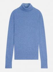 Perfect Cashmere Kaszmirowy golf "Tracy" w kolorze niebieskim rozmiar: L. Niebieskie golfy Perfect Cashmere, l, bez wzorów, z kaszmiru, bez ramiączek. Za 407.53 zł.