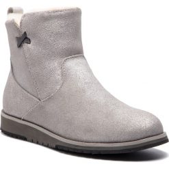 Buty EMU AUSTRALIA - Beach Mini Metallic W11997 Silver. Szare botki EMU Australia, bez wzorów, ze skóry, bez obcasa, bez zapięcia. W wyprzedaży za 369.00 zł.