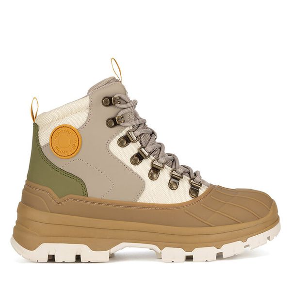 Trzewiki Hunter. Szare botki Hunter, bez wzorów, bez obcasa, na płaskiej podeszwie, bez zapięcia. Za 899.99 zł.