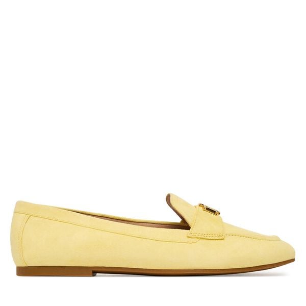 Lordsy LAUREN RALPH LAUREN. Żółte lordsy Lauren Ralph Lauren, bez wzorów, bez obcasa, bez zapięcia. Za 445.99 zł.