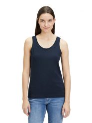 BETTY & CO Top w kolorze granatowym rozmiar: L. Niebieskie topy Betty & Co, l, bez wzorów, bez kołnierzyka, bez ramiączek. Za 28.51 zł.