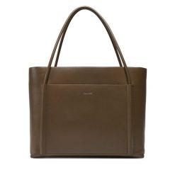 Torebka Calvin Klein. Brązowe torebki klasyczne Calvin Klein, bez wzorów, bez dodatków. Za 399.99 zł.
