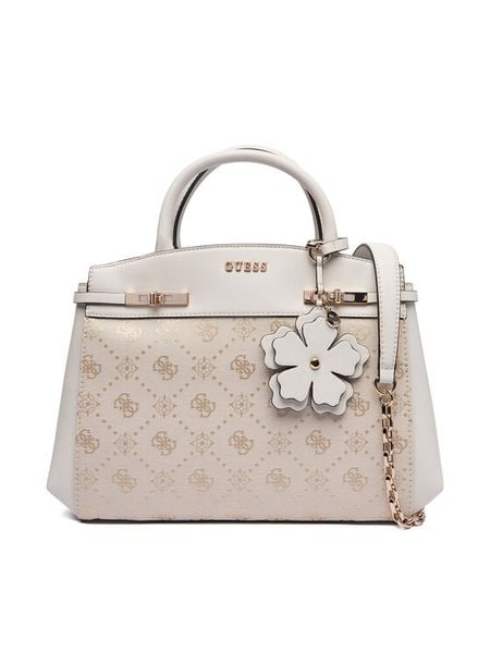 Guess Torebka Melinda HWJP99 02060 Écru. Torebki klasyczne Guess, z aplikacjami, ze skóry, bez dodatków. Za 559.99 zł.