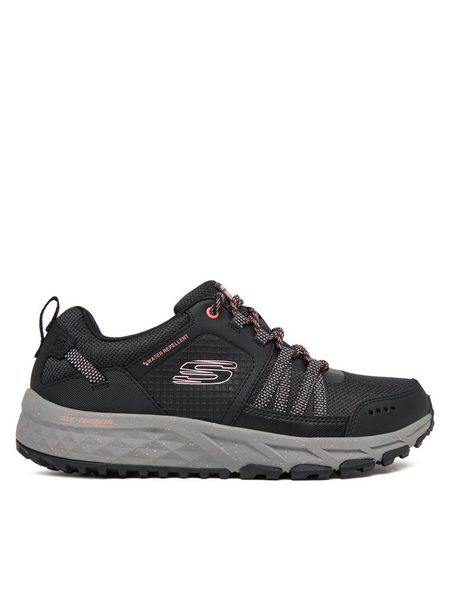 Skechers Trekkingi Escape Plan 180061/BKHP Czarny. Czarne obuwie sportowe Skechers, z materiału, trekkingowe. Za 259.99 zł.
