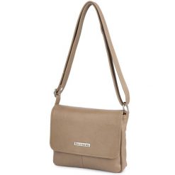 Listonoszka elegancka beżowa Beltimore L41. Brązowe torebki klasyczne z aplikacjami, ze skóry, duże, zdobione, bez dodatków. Za 219.99 zł.