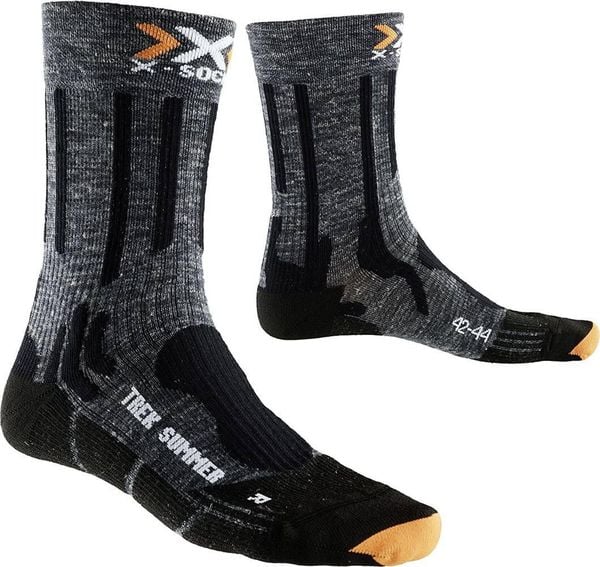 Skarpety sportowe X-Socks Trekking Summer. Czarne skarpety X Socks, bez wzorów, z materiału. Za 52.00 zł.