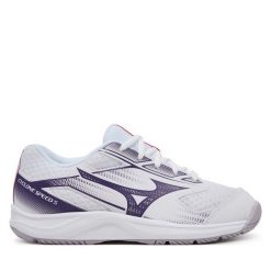 Buty halowe Mizuno. Białe obuwie sportowe Mizuno, bez zapięcia. Za 229.99 zł.