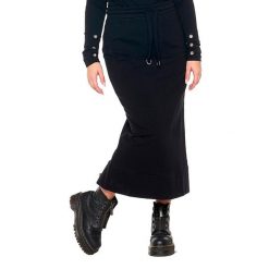 Bluza z sznurek regulacyjny na co dzień na siłownię. Czarne bluzy LEONE 1947 APPAREL, bez wzorów, z bawełny, bez kaptura. W wyprzedaży za 124.24 zł.