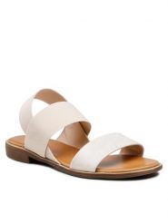 Clara Barson Sandały WS6112-02 Beżowy. Brązowe sandały Clara Barson, bez wzorów, ze skóry, bez obcasa, na płaskiej podeszwie, bez zapięcia. Za 79.99 zł.
