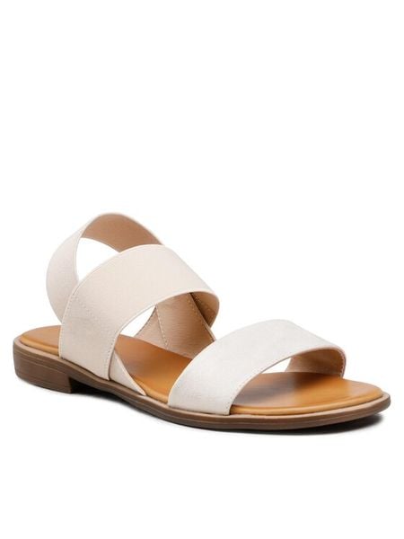 Clara Barson Sandały WS6112-02 Beżowy. Brązowe sandały Clara Barson, bez wzorów, ze skóry, bez obcasa, na płaskiej podeszwie, bez zapięcia. Za 79.99 zł.