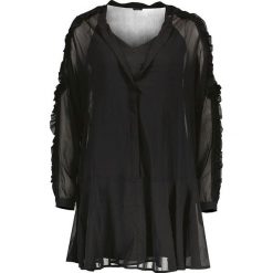 Guess Jeans Sukienka w kolorze czarnym rozmiar: XS. Czarne sukienki Guess Jeans, xs, z aplikacjami, z jeansu, bez kołnierzyka, bez ramiączek, midi. Za 105.63 zł.