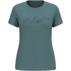 Koszulka z krótkim rękawem damska ODLO Ascent PW 130 Run. Bike. Hike. Niebieskie bluzki Odlo, xl, bez wzorów, sportowe, bez kołnierzyka, bez ramiączek. Za 379.99 zł.