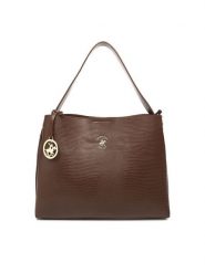 Beverly Hills Polo Club Torebka BHPC-W-04-A23 Brązowy. Brązowe torebki klasyczne Beverly Hills Polo Club, bez wzorów, z materiału, bez dodatków. Za 199.99 zł.