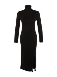 Trendyol Sukienka w kolorze czarnym rozmiar: S. Czarne sukienki Trendyol, s, bez wzorów, prążkowane, bez kołnierzyka, bez ramiączek, midi. Za 78.99 zł.