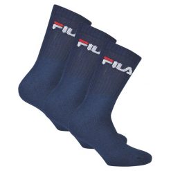 Skarpetki Tenisowe Fila Crew Unisex - 3-Pack Navy Rozmiar 43-46. Niebieskie skarpety Fila, bez wzorów. Za 79.99 zł.