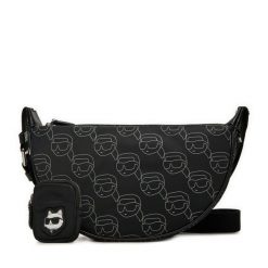Torebka KARL LAGERFELD. Czarne listonoszki KARL LAGERFELD, bez wzorów, bez dodatków. Za 549.99 zł.