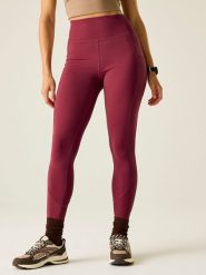 Dare 2b Legginsy sportowe "Power" w kolorze jagodowym rozmiar: 42. Czerwone legginsy Dare 2b, bez wzorów, z materiału, z podwyższonym stanem, outdoorowe. Za 113.90 zł.