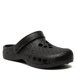 Klapki Dry Walker. Czarne klapki Dry Walker, bez wzorów, bez obcasa. Za 39.99 zł.